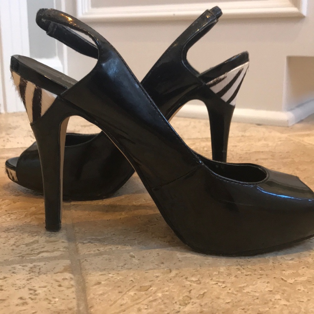 Peeptoe Zebra Heels - Steve Madden Luxe